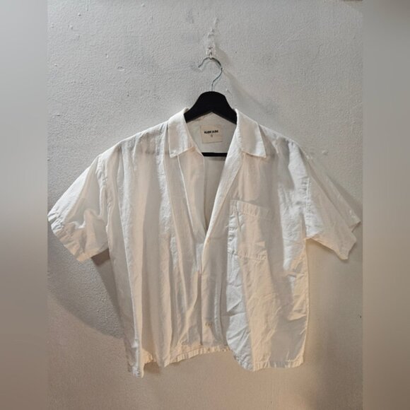 Rudy Jude Organic Cotton Boxy Cropped Shirt - Picture 1 of 6